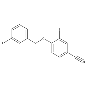 4-((3-Fluorobenzyl)oxy)-3-iodobenzonitrile Structure