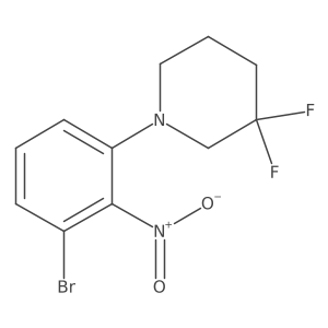 6-Bromo-2-(3,3-difluoropiperidin-1-yl)nitrobenzene Structure