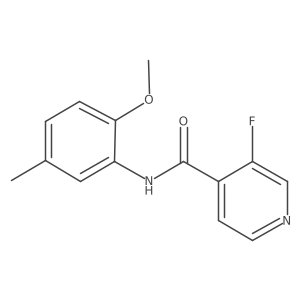 3-fluoro-N-(2-methoxy-5-methylphenyl)pyridine-4-carboxamide Structure