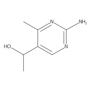 1-(2-Amino-4-methylpyrimidin-5-yl)ethan-1-ol结构式