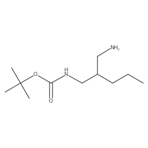 Tert-butyl n-[2-(aminomethyl)pentyl]carbamate结构式