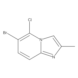 6-Bromo-5-chloro-2-methylimidazo[1,2-a]pyridine结构式