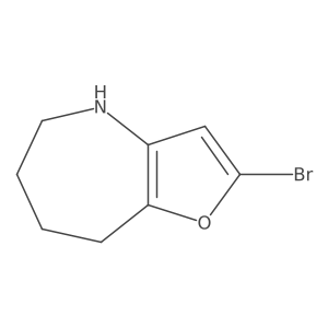 4H-Furo[3,2-b]azepine, 2-bromo-5,6,7,8-tetrahydro- Structure