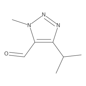 1-Methyl-4-(propan-2-yl)-1H-1,2,3-triazole-5-carbaldehyde结构式