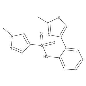 1-methyl-N-(2-(2-methylthiazol-4-yl)phenyl)-1H-pyrazole-4-sulfonamide结构式