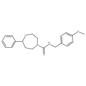 N-(4-methoxybenzyl)-7-phenyl-1,4-thiazepane-4-carboxamide Structure