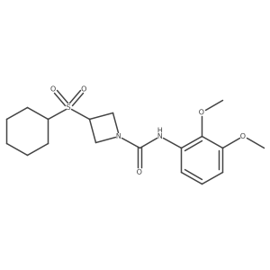 3-(cyclohexylsulfonyl)-N-(2,3-dimethoxyphenyl)azetidine-1-carboxamide Structure