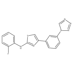 4-(3-(1H-tetrazol-1-yl)phenyl)-N-(2-fluorophenyl)thiazol-2-amine Structure