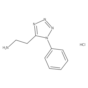 2-(1-phenyl-1H-1,2,3,4-tetrazol-5-yl)ethan-1-amine hydrochloride结构式