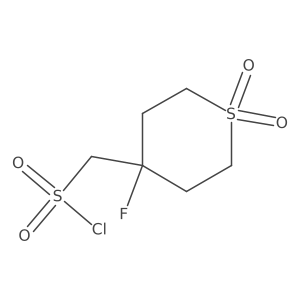 (4-Fluoro-1,1-dioxo-1lambda6-thian-4-yl)methanesulfonyl chloride Structure