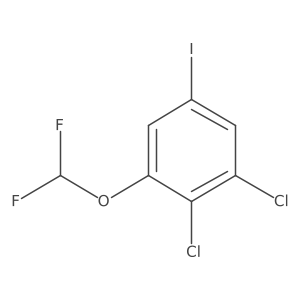 1,2-Dichloro-3-difluoromethoxy-5-iodobenzene结构式