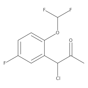 1-Chloro-1-(2-(difluoromethoxy)-5-fluorophenyl)propan-2-one Structure
