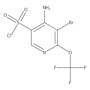 4-Amino-5-bromo-6-(trifluoromethoxy)pyridine-3-sulfonyl chloride Structure