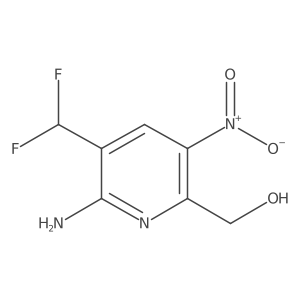 (6-Amino-5-(difluoromethyl)-3-nitropyridin-2-yl)methanol结构式