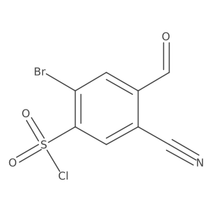 2-Bromo-5-cyano-4-formylbenzenesulfonyl chloride结构式