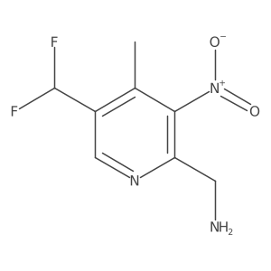 2-(Aminomethyl)-5-(difluoromethyl)-4-methyl-3-nitropyridine Structure