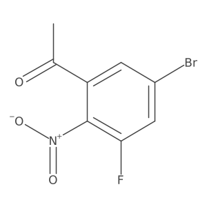 1-(5-Bromo-3-fluoro-2-nitrophenyl)ethan-1-one结构式