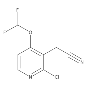 2-(2-Chloro-4-(difluoromethoxy)pyridin-3-yl)acetonitrile Structure