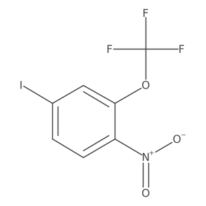 1-Iodo-4-nitro-3-(trifluoromethoxy)benzene结构式