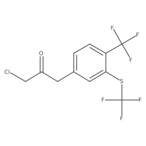 1-Chloro-3-(4-(trifluoromethyl)-3-(trifluoromethylthio)phenyl)propan-2-one结构式