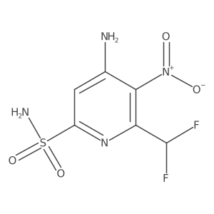 4-Amino-6-(difluoromethyl)-5-nitropyridine-2-sulfonamide Structure