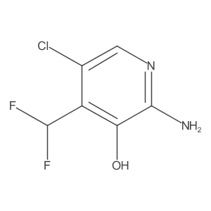 2-Amino-5-chloro-4-(difluoromethyl)pyridin-3-ol结构式
