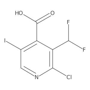 2-Chloro-3-(difluoromethyl)-5-iodoisonicotinic acid Structure