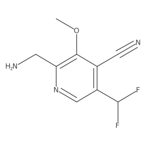 2-(Aminomethyl)-4-cyano-5-(difluoromethyl)-3-methoxypyridine Structure