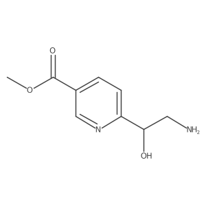 Methyl 6-(2-amino-1-hydroxyethyl)pyridine-3-carboxylate结构式