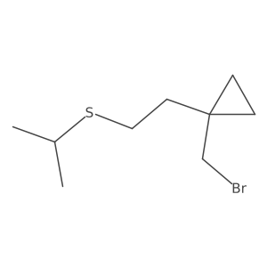 1-(Bromomethyl)-1-[2-(propan-2-ylsulfanyl)ethyl]cyclopropane结构式