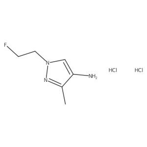 1-(2-Fluoroethyl)-3-methyl-1H-pyrazol-4-amine dihydrochloride结构式