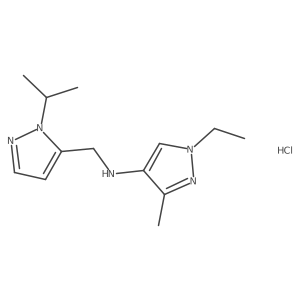 1-ethyl-N-[(1-isopropyl-1H-pyrazol-5-yl)methyl]-3-methyl-1H-pyrazol-4-amine结构式