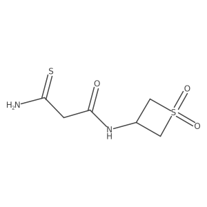 3-Amino-N-(1,1-dioxidothietan-3-yl)-3-thioxopropanamide结构式