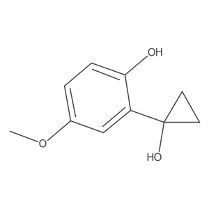2-(1-Hydroxycyclopropyl)-4-methoxyphenol结构式