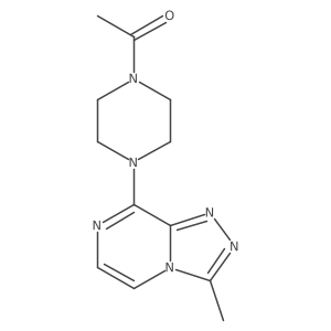 1-(4-{3-Methyl-[1,2,4]triazolo[4,3-a]pyrazin-8-yl}piperazin-1-yl)ethan-1-one结构式