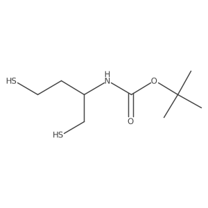 tert-butyl N-[(2S)-1,4-disulfanylbutan-2-yl]carbamate结构式