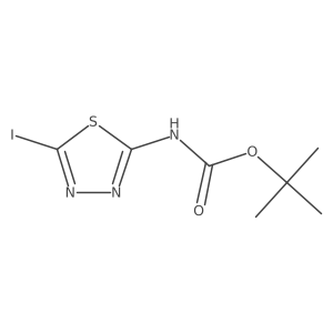 tert-Butyl (5-iodo-1,3,4-thiadiazol-2-yl)carbamate Structure