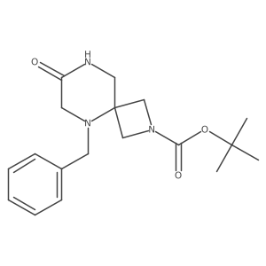Tert-butyl 5-benzyl-7-oxo-2,5,8-triazaspiro[3.5]nonane-2-carboxylate结构式