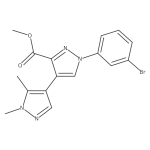 Methyl 1-(3-bromophenyl)-4-(1,5-dimethyl-1h-pyrazol-4-yl)-1h-pyrazole-3-carboxylate Structure