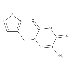 5-Amino-1-[(1,2,5-thiadiazol-3-yl)methyl]-1,2,3,4-tetrahydropyrimidine-2,4-dione结构式