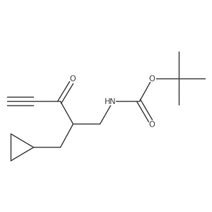 tert-butyl N-[2-(cyclopropylmethyl)-3-oxopent-4-yn-1-yl]carbamate Structure