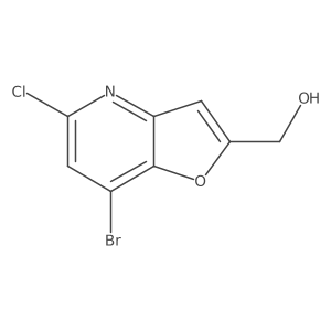 7-Bromo-5-chloro-furo[3,2-b]pyridine-2-methanol结构式