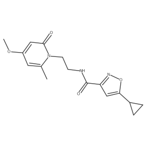 5-cyclopropyl-N-(2-(4-methoxy-6-methyl-2-oxopyridin-1(2H)-yl)ethyl)isoxazole-3-carboxamide Structure