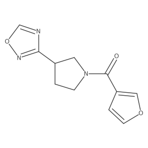 (3-(1,2,4-Oxadiazol-3-yl)pyrrolidin-1-yl)(furan-3-yl)methanone结构式