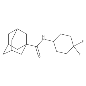 N-(4,4-difluorocyclohexyl)adamantane-1-carboxamide结构式