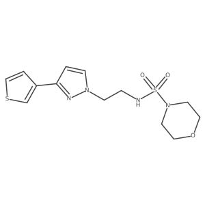 N-(2-(3-(thiophen-3-yl)-1H-pyrazol-1-yl)ethyl)morpholine-4-sulfonamide Structure