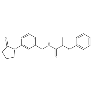 N-((2-(2-oxopyrrolidin-1-yl)pyridin-4-yl)methyl)-2-phenoxypropanamide Structure