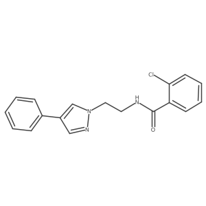 2-chloro-N-(2-(4-phenyl-1H-pyrazol-1-yl)ethyl)benzamide结构式