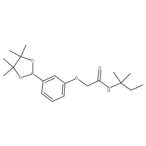 N-(tert-pentyl)-2-[3-(4,4,5,5-tetramethyl-1,3,2-dioxaborolan-2-yl)phenoxy]acetamide结构式