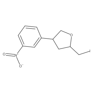 (2R,4R)-2-(Iodomethyl)-4-(3-nitrophenyl)oxolane结构式